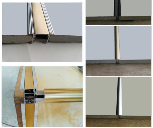 地板压条磨砂银和哑光银对比