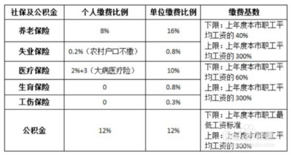 公积金单位和个人比例