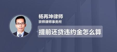 怎么查询提前还款违约金