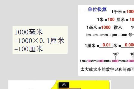 1000毫米等于多少分米