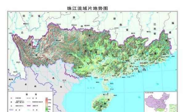 珠江流经详细地图全图