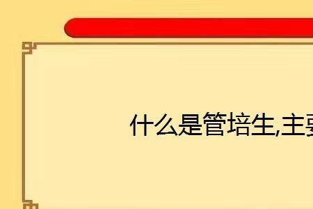 高中的管培班是什么意思
