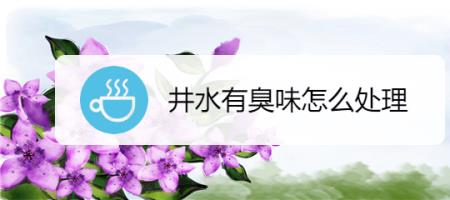 水井里的水质碱性怎么处理