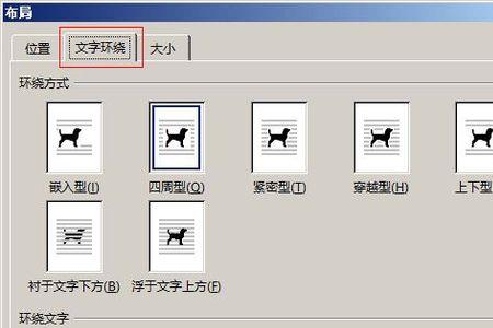 字体环绕方式怎么设置