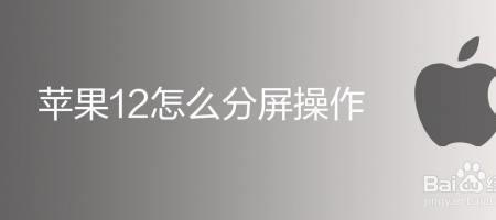 苹果12能分屏吗