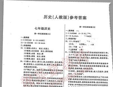 初一历史参考资料哪个好