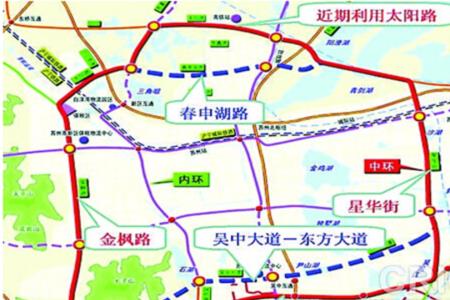 苏州中环快速路围合多少面积