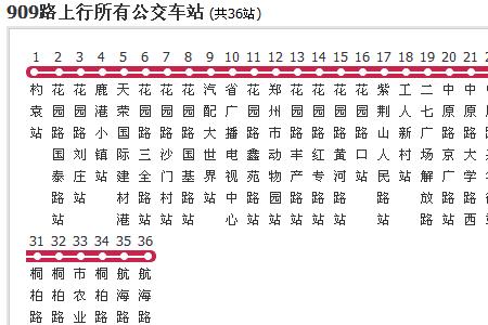 荆州909路公交车路线
