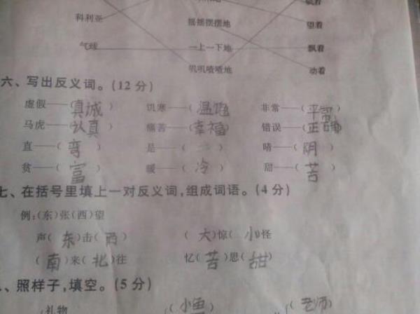 特别的反义词