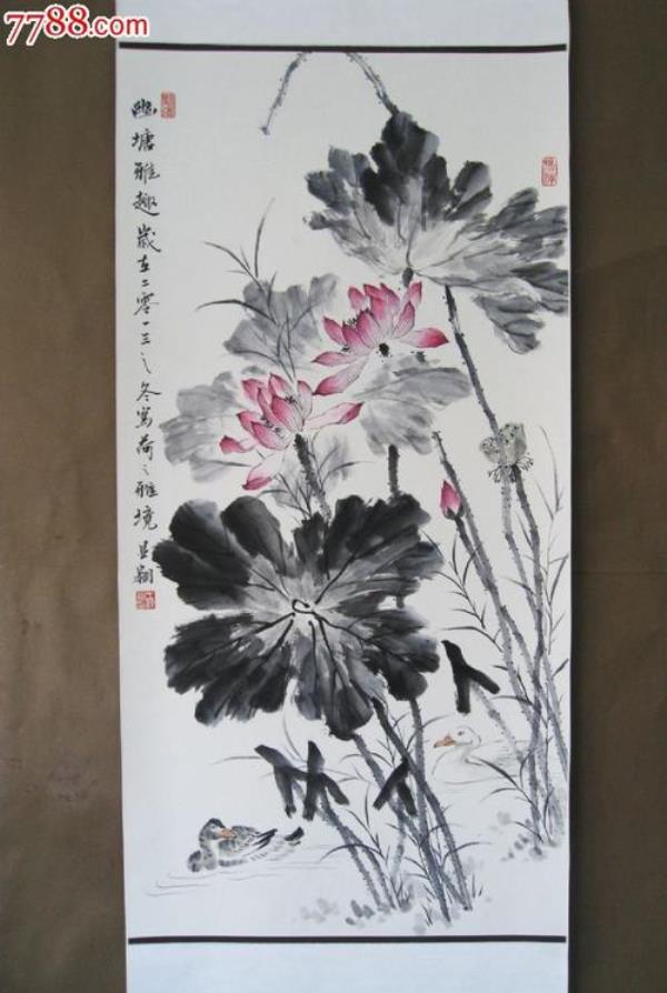 国画荷花怎么题字