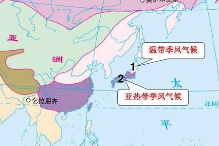 热带亚热带温带划分图