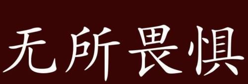 无惧什么意思