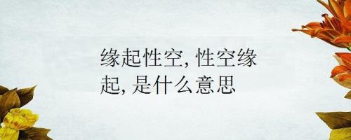 男生说随缘什么意思