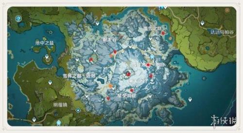 原神雪山四个探测器位置