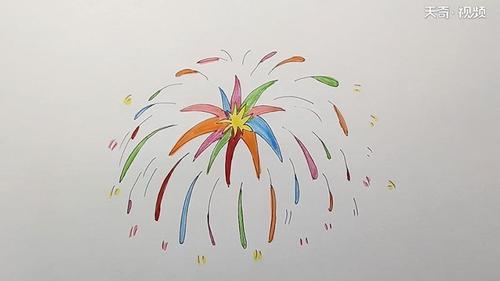 如何画烟花