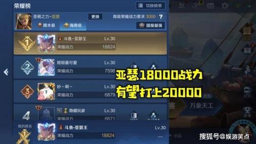 荣耀战力一万至少多少巅峰分