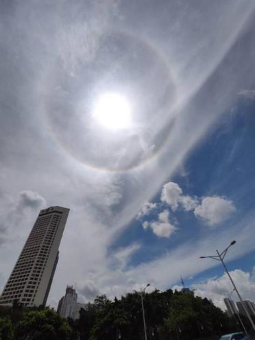 太阳出现大光环是怎么回事