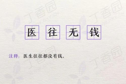 无医无药的成语