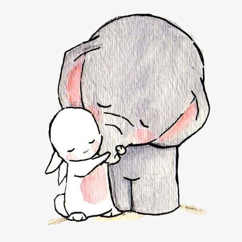 大象拿兔子擦粑粑的故事