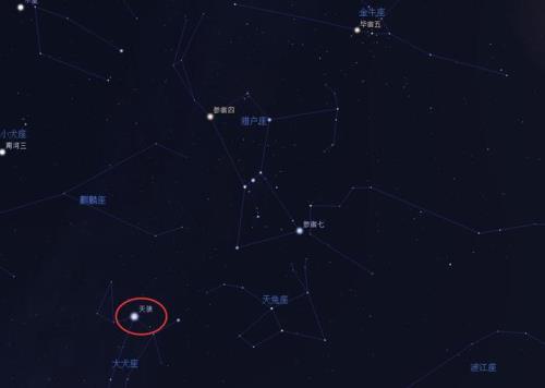 天狼星在什么位置