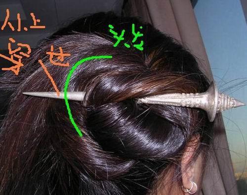怎么样用簪子扎头发啊