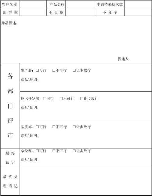 特采申请是什么意思