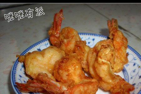 炸基围虾外裹淀粉的做法