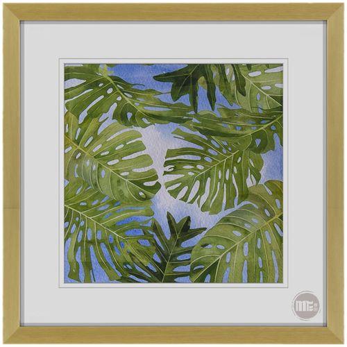 龟背竹三连画的寓意