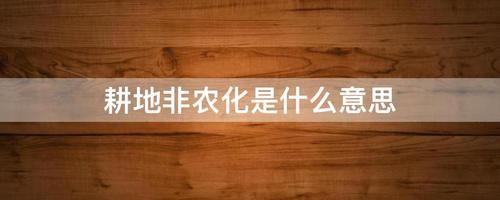 备用耕地是什么意思