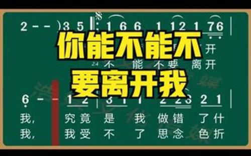 你能不能不离开我歌曲的意思