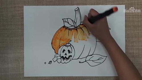 南瓜瓤简笔画