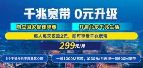 联通1000兆宽带费用