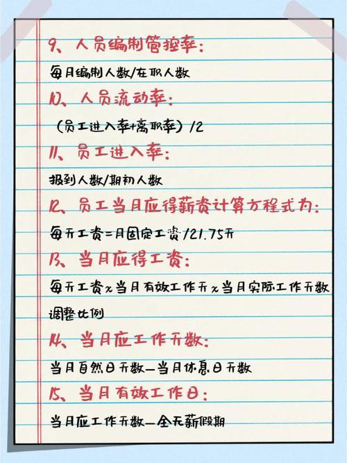 人力资源每月标准天数