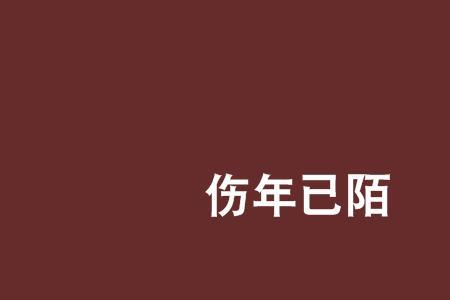 时光已陌什么意思