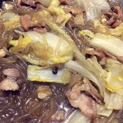 茄子白菜炖粉条的做法
