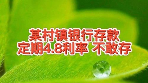 村镇银行利息最新消息