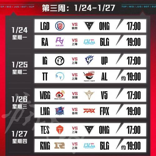 ldl联赛2022春季赛赛程