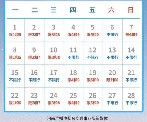 郑州限号是几点到几点