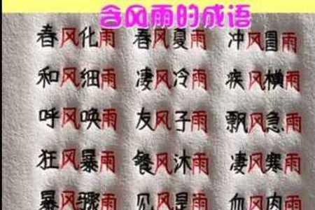 风雨在中间的四字成语