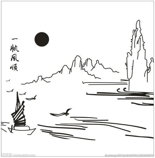 山水简笔画简单又好看