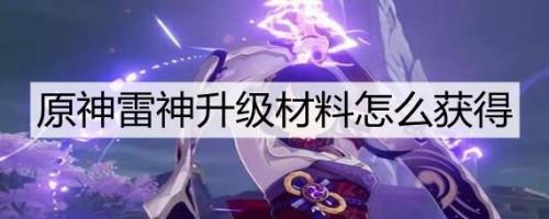 原神30级怎么拿雷神的升级材料