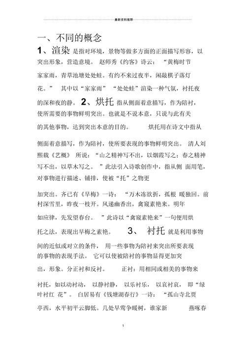 衬托和烘托的具体区别