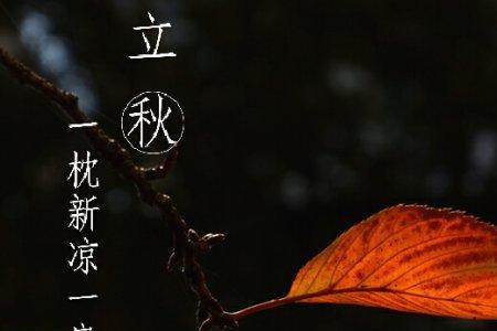 立秋忽至是什么意思