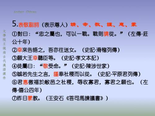 中国古代的谦称有哪些
