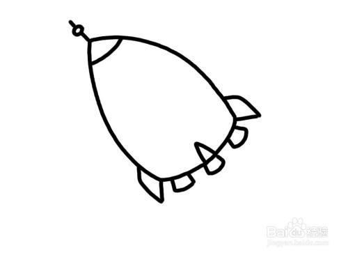 怎么用简笔画画火箭