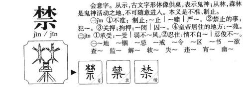 禁能加什么偏旁组成什么字