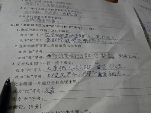 走马灯像磁石一样改成被字句