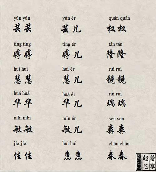 最好听的繁体字