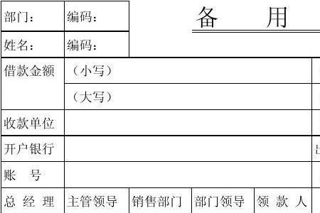 申请备用金填什么单子
