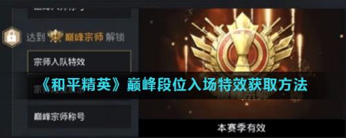 和平精英巅峰赛每个赛季重置吗